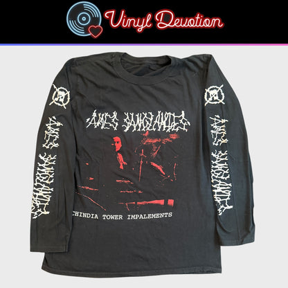 Ames Sanglantes Chindia Tower Impalements Long Sleeve T-Shirt Size M Hospital Productions Prurient