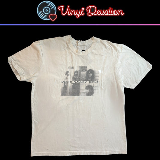 Death Valley Girls Band Mugshot White T-Shirt Size XL