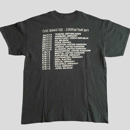 Code Orange Kids Band 2013 European Tour T-Shirt Size L