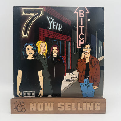 7 Year Bitch – Gato Negro Green Clear Original First Press Vinyl LP [PLEASE READ]