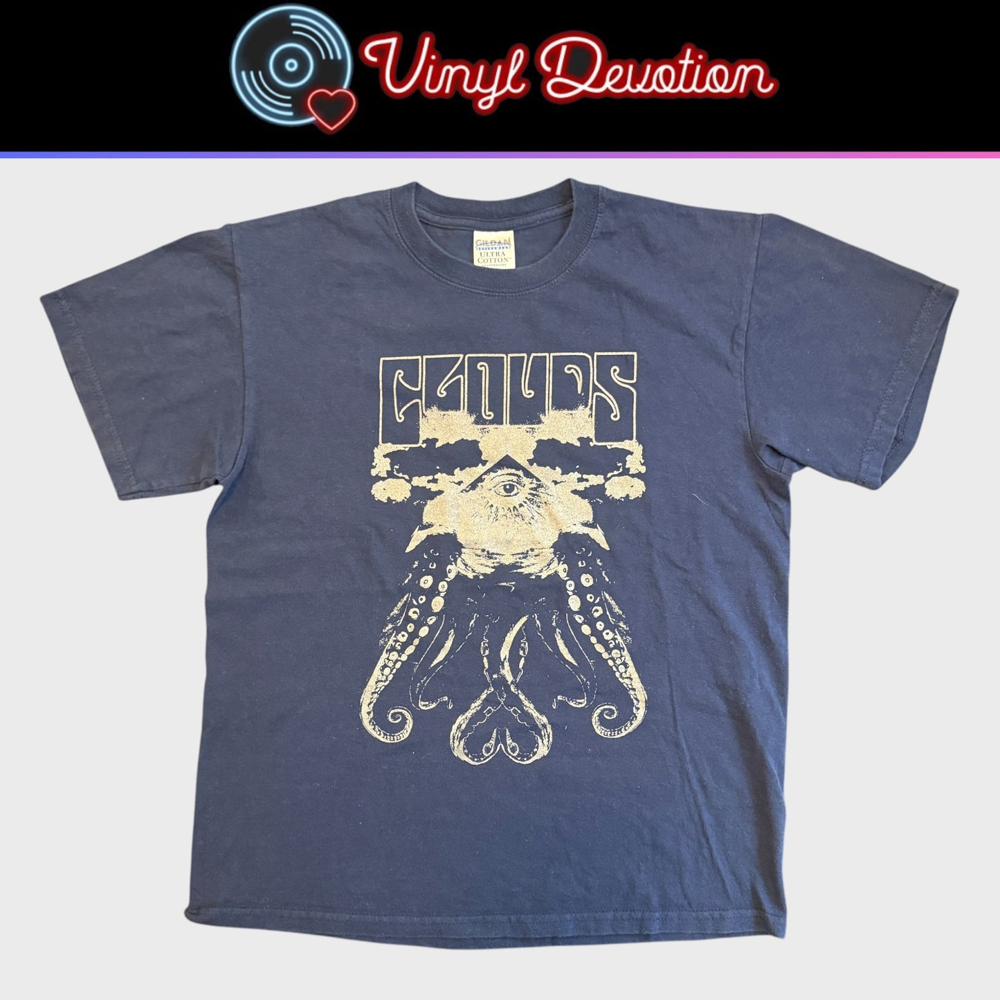 Clouds Band Radiant Delta Blue Vintage T-Shirt Size M Converge Cave In Doomriders Panic