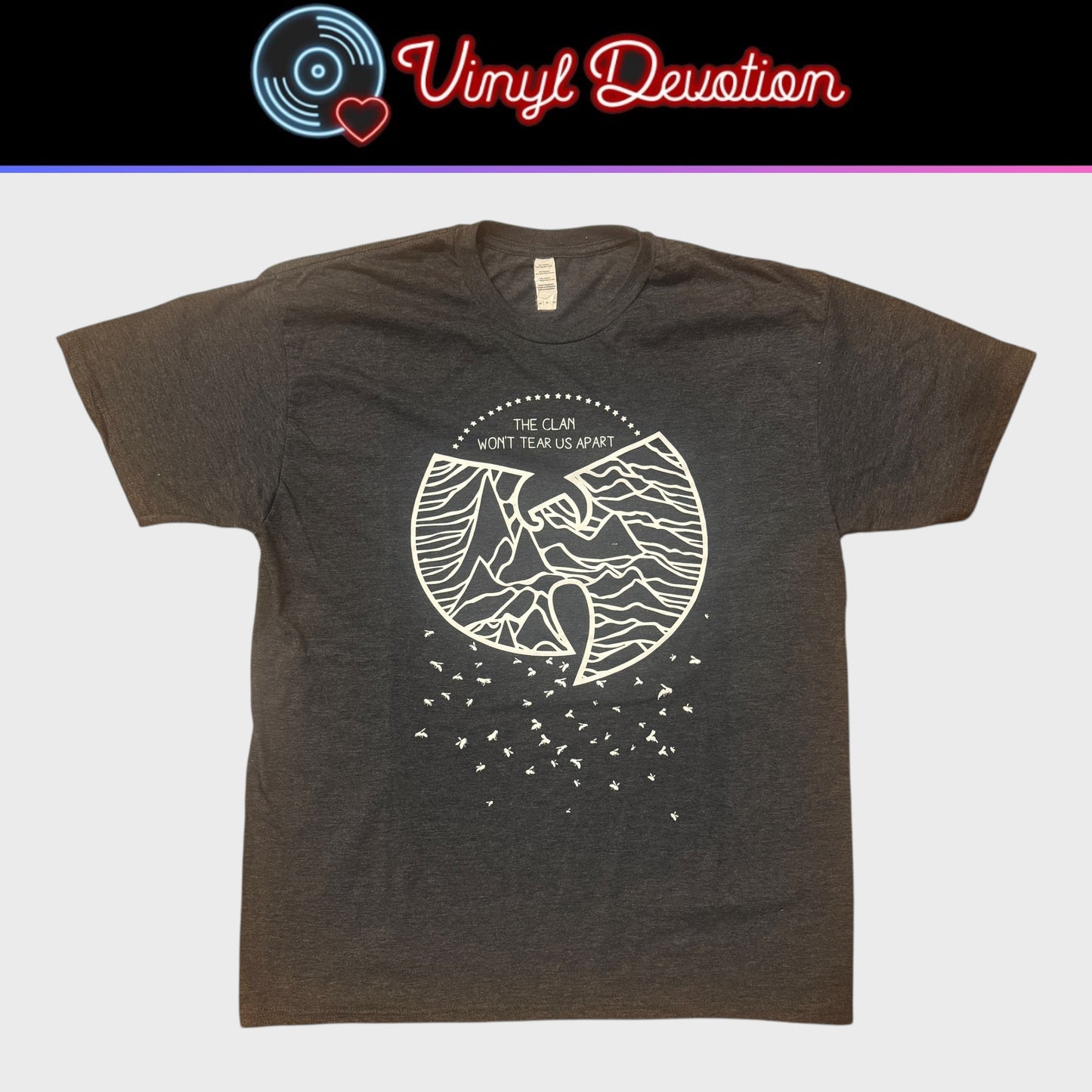 Joy Division x Wu-Tang Clan Mashup Damien Walken Dark Gray T-Shirt Size XL Slim Fit