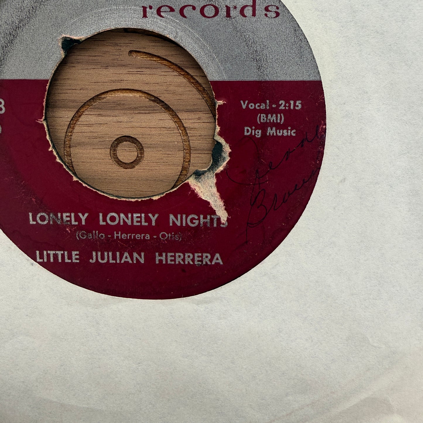Little Julian Herrera – In Exchange For Your Love / Lonely Lonely Nights 7" Vinyl