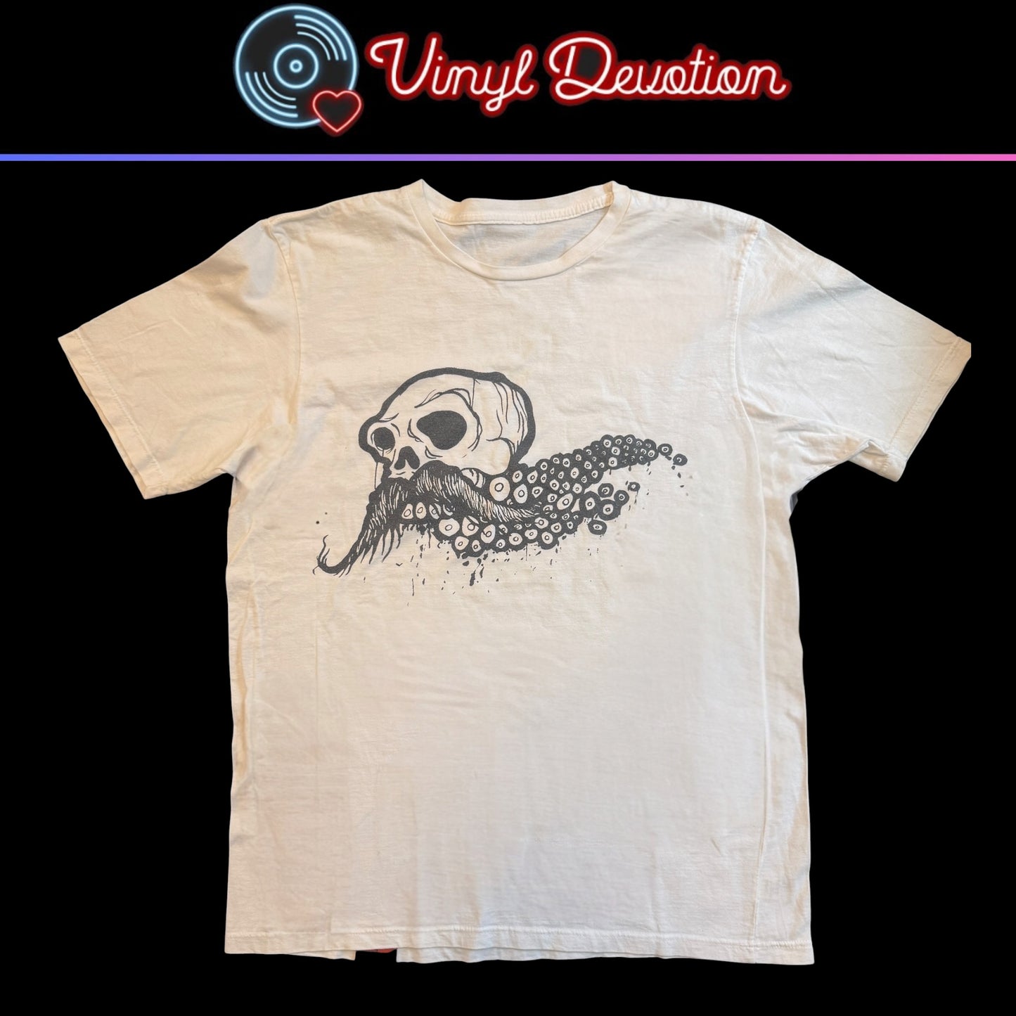 Hydra Head x Robotic Empire Robotic Boot Tentaskull White T-Shirt Size M Aaron Turner