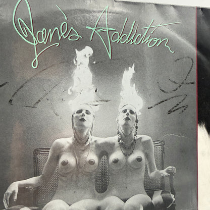 Jane's Addiction - Nothing's Shocking Vinyl LP Original 1st Press UK Rubber Jacket SiGNED