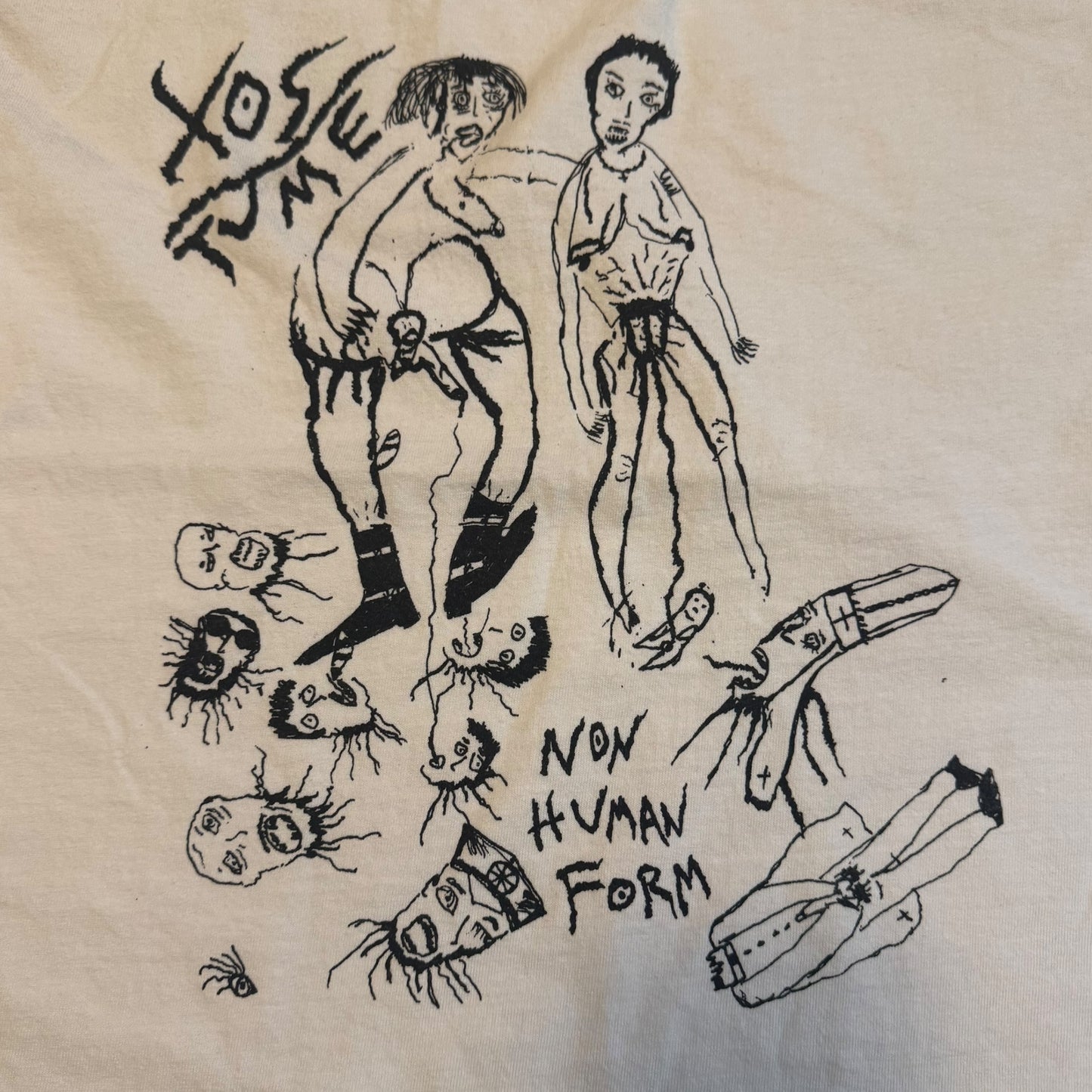 Xostume Band Non Human Form White T-Shirt Size M Darkwave Vaporwave