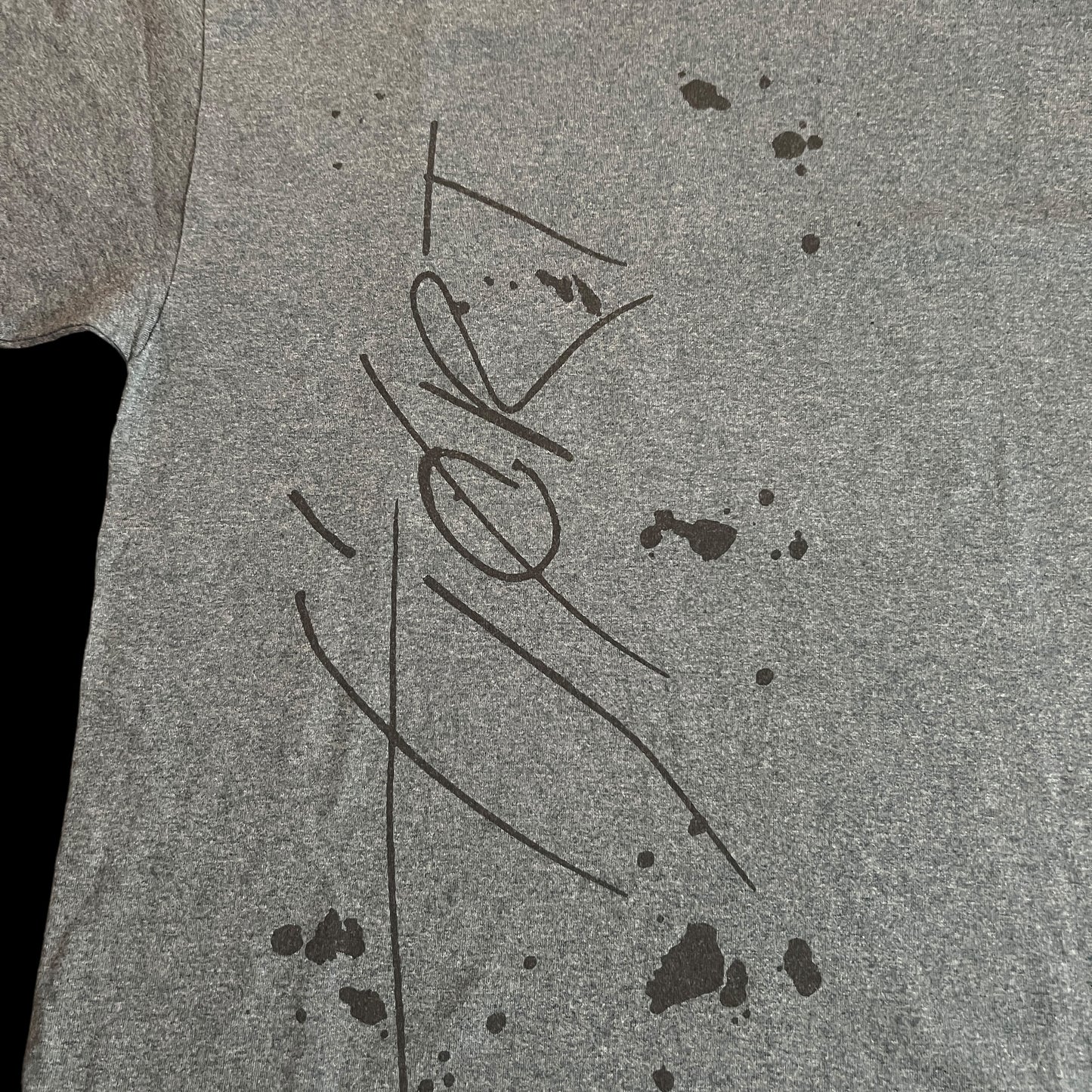 Fjort Band Splatter Dark Gray T-Shirt Size L FJØRT