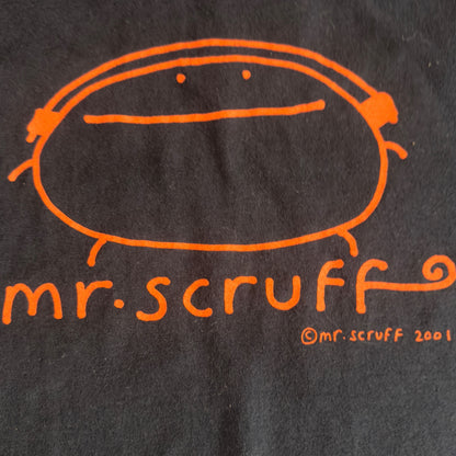Mr. Scruff Headphones 2001 Vintage Dark Blue T-Shirt Size M