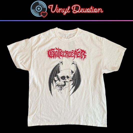 Gatecreeper Band Winged Skull White T-Shirt Size XL