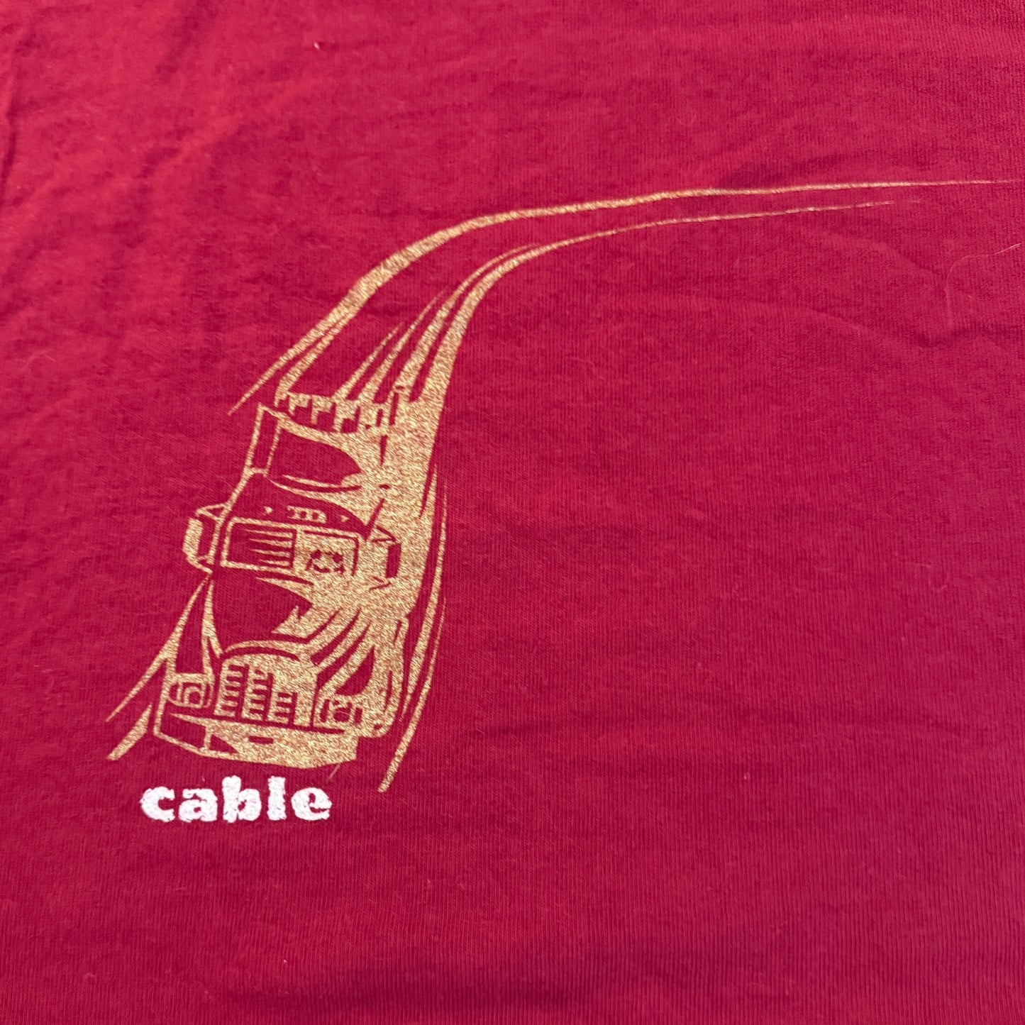Cable Band Live To Rock Maroon 90s Vintage T-Shirt Size L Isis American Nightmare Come To Grief