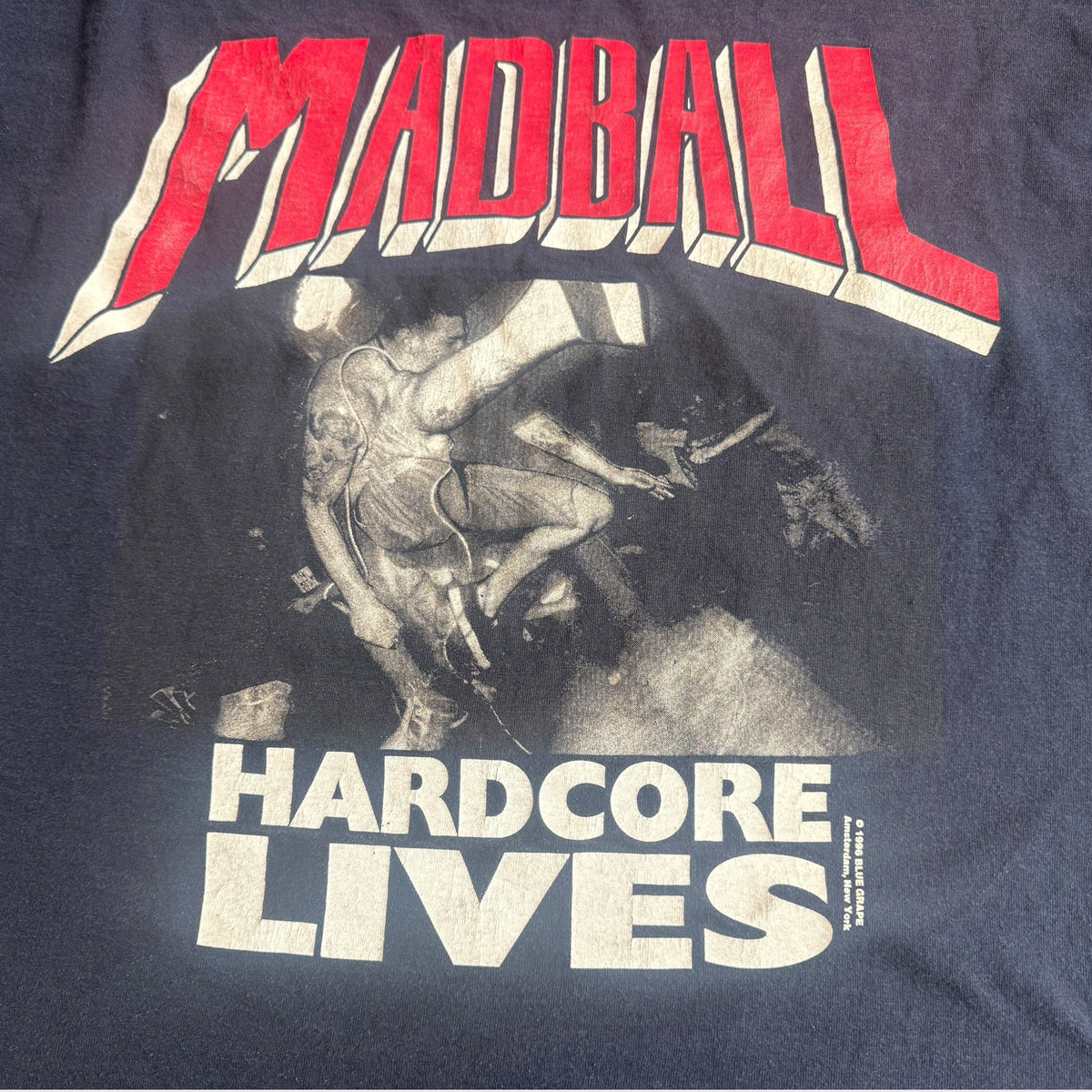 Madball Band Hardcore Lives 1998 Dark Blue Vintage T-Shirt Size XL 