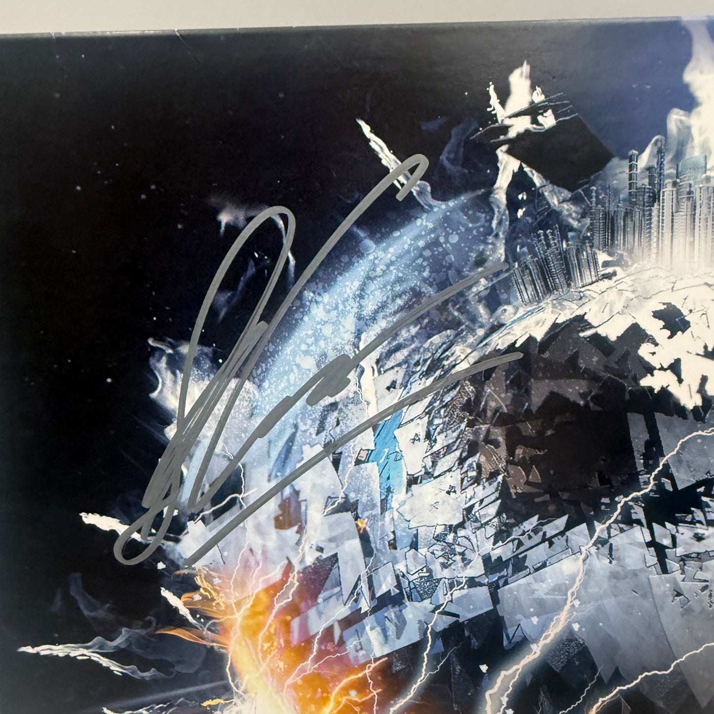 Obscura - Cosmogenesis Vinyl LP Silver Blue Merge Splatter SIGNED