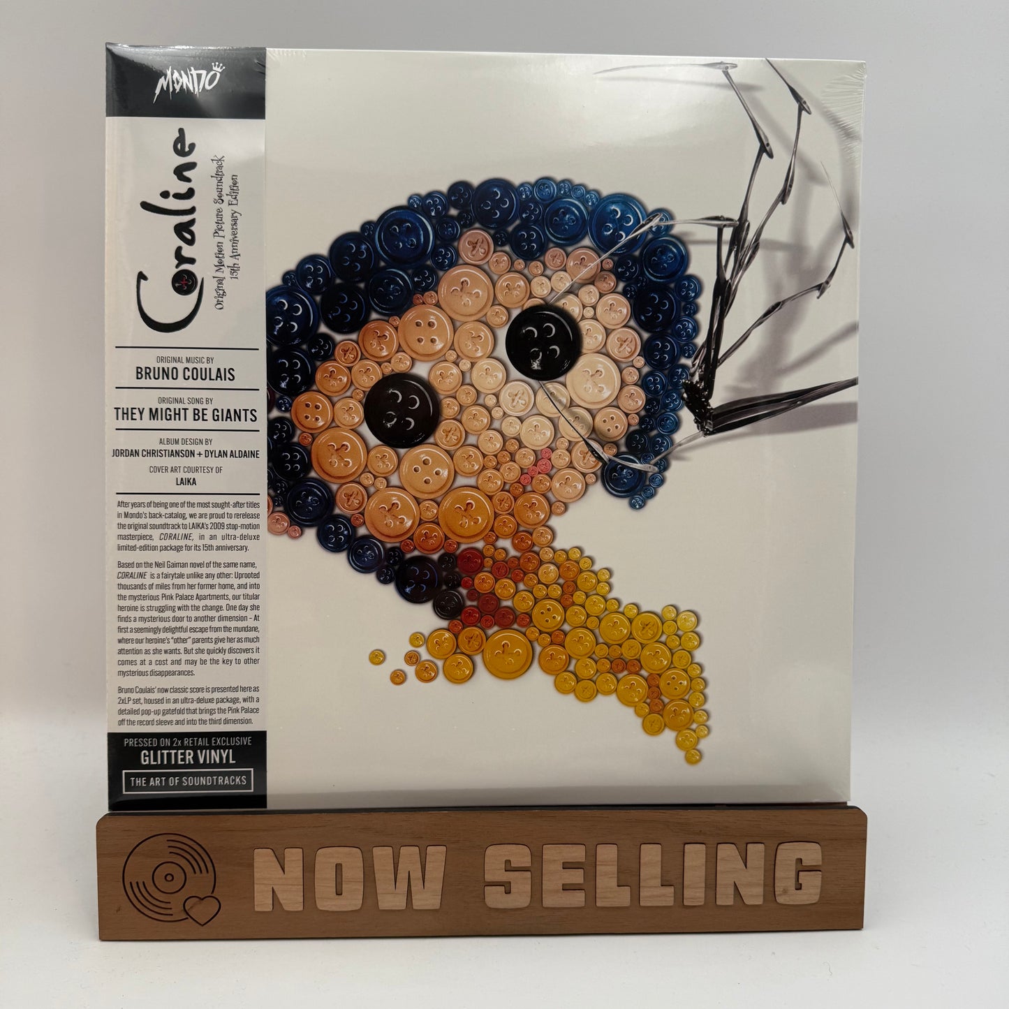 Coraline Soundtrack Vinyl LP Yellow / Blue Glitter SEALED Bruno Coulais