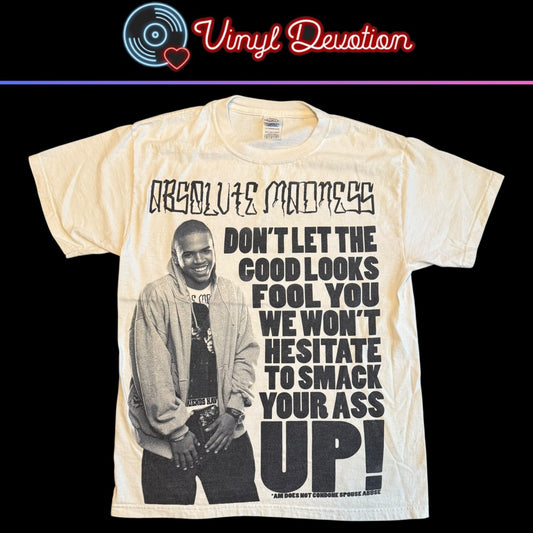 Absolute Madness Hardcore Band Chris Brown White T-Shirt Size M Internal Affairs Nails Stand Your Ground