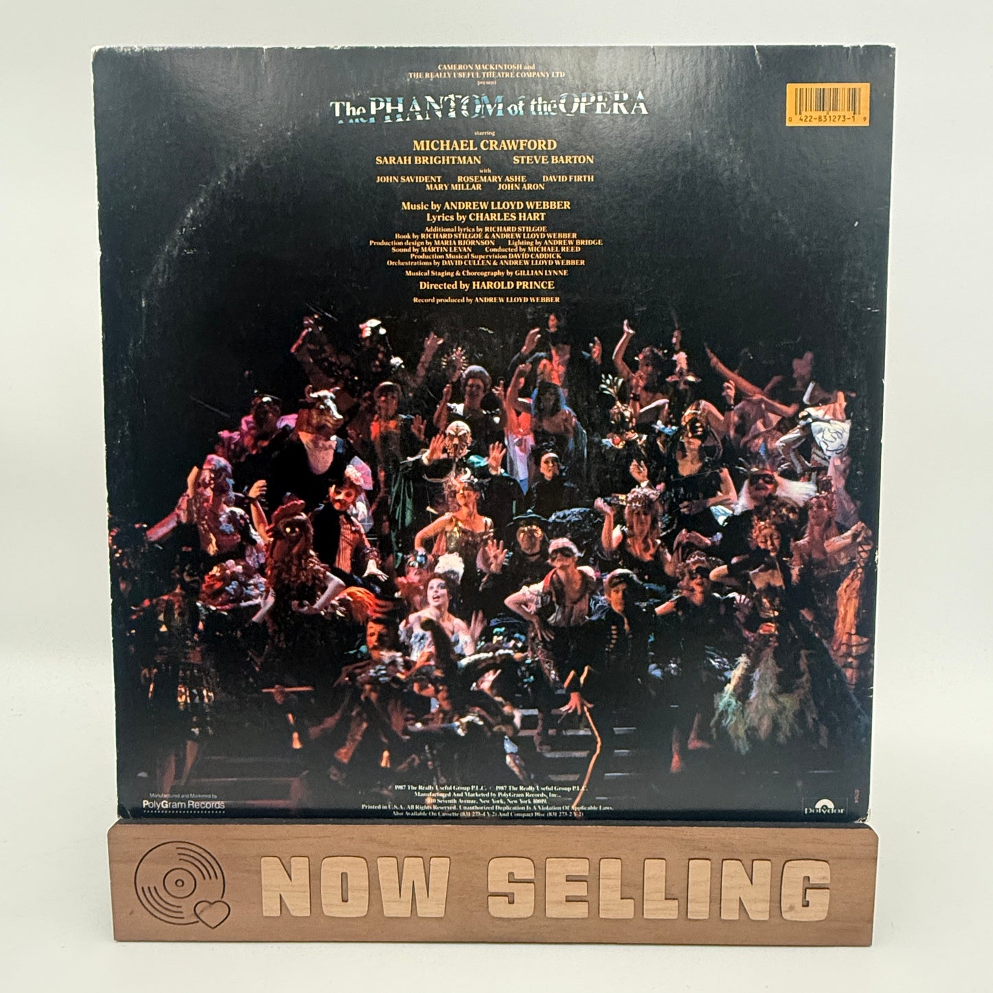 Phantom Of The Opera Soundtrack Vinyl LP Andrew Lloyd Webber 1st Press Alt Cover