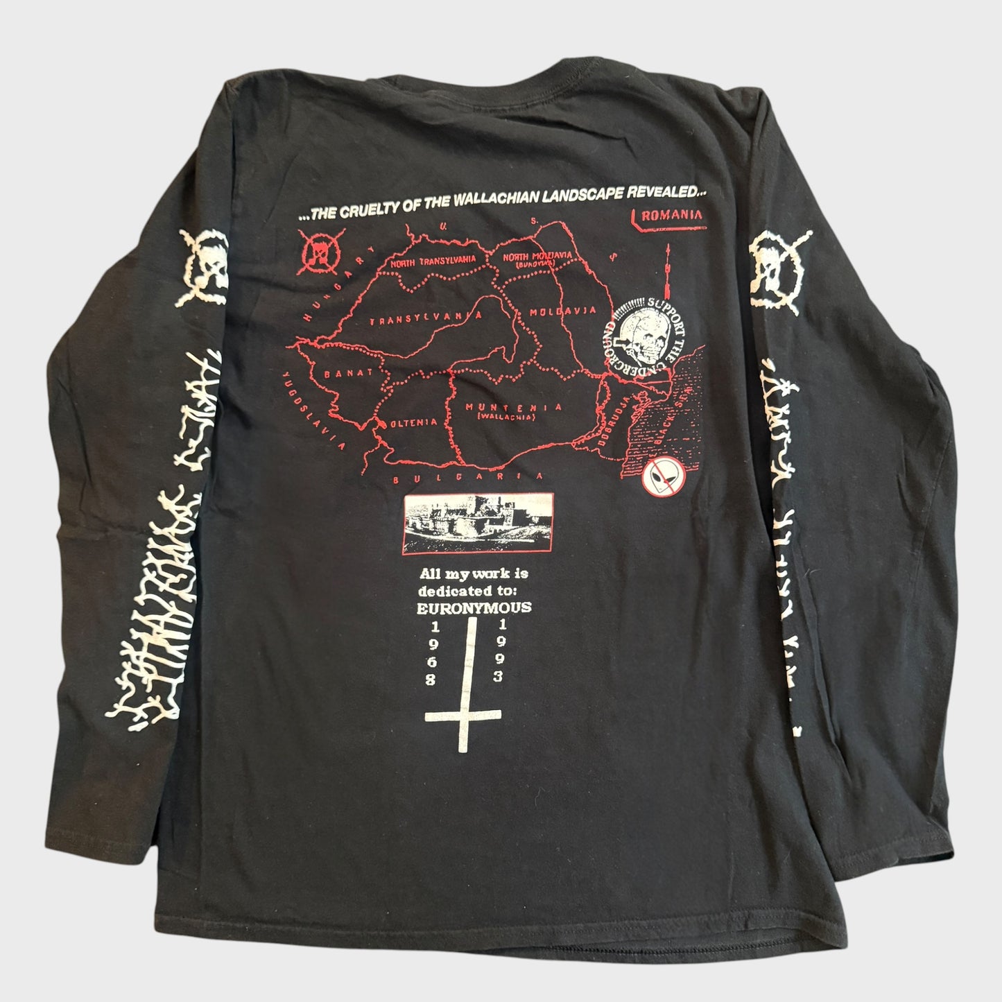 Ames Sanglantes Chindia Tower Impalements Long Sleeve T-Shirt Size M Hospital Productions Prurient