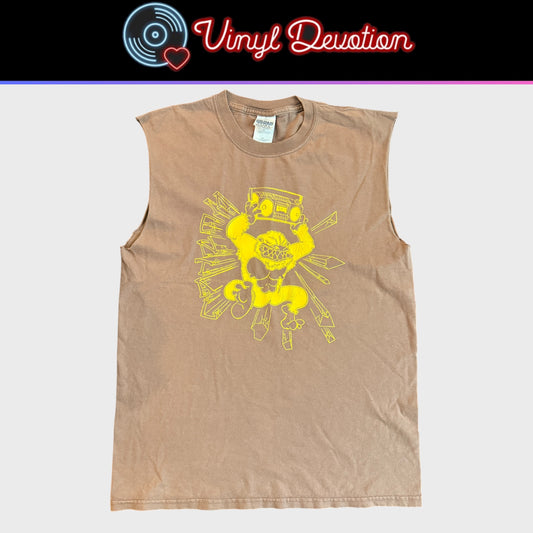 Mental Boston Hardcore Band Gorilla Brown Cut Sleeves Vintage T-Shirt Size M Cold World