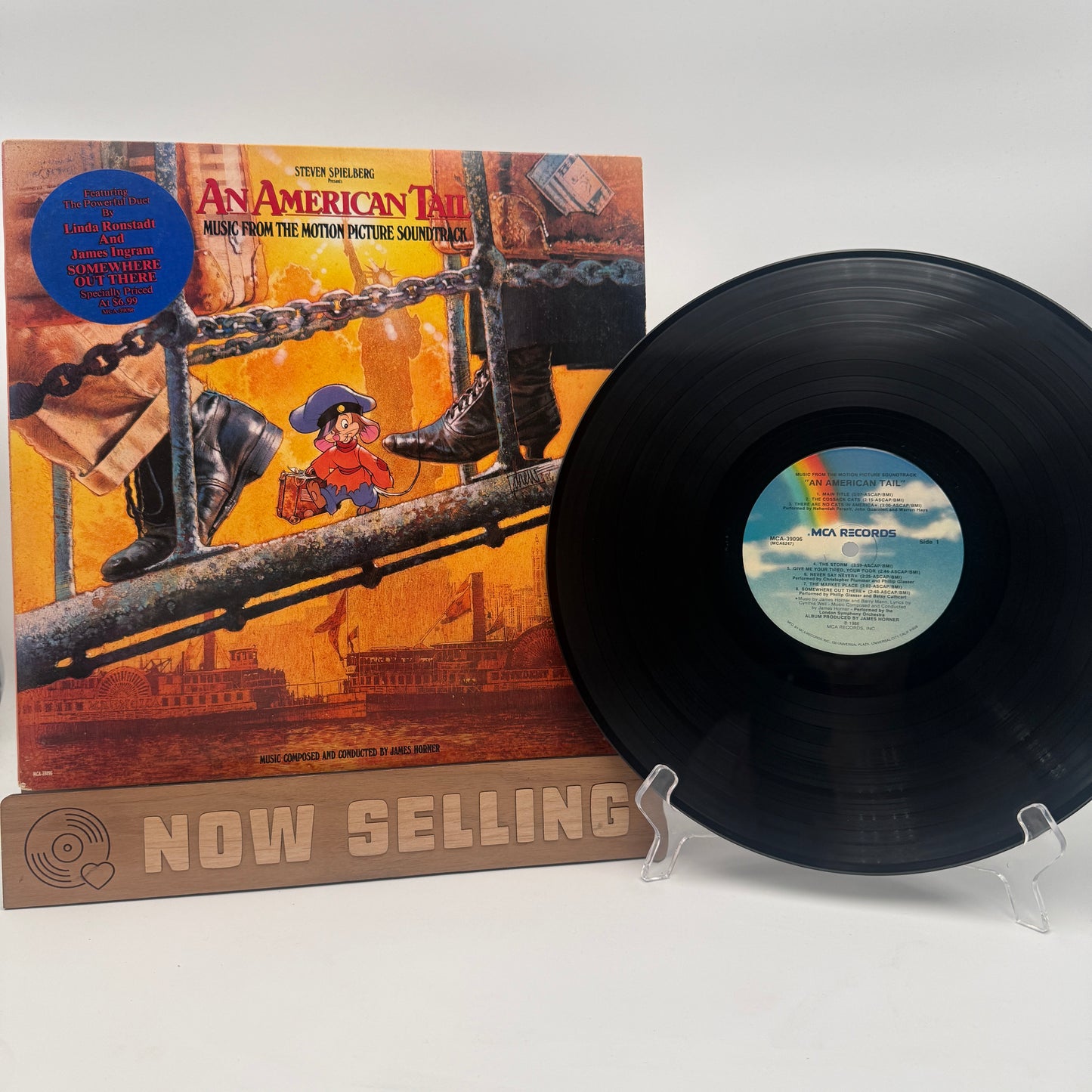 An American Tail Soundtrack Vinyl LP Gold Promo Stamp James Horner