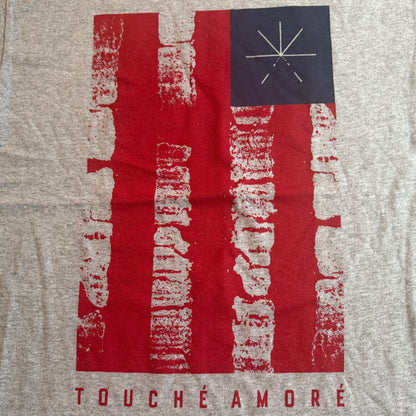 Touché Amoré Band American Flag Gray T-Shirt Size M Touche Amore