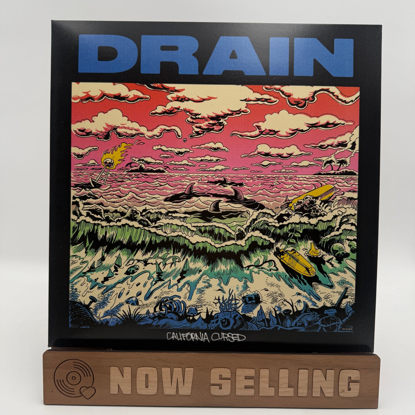 Drain - California Cursed Vinyl LP Repress Blue White Marble