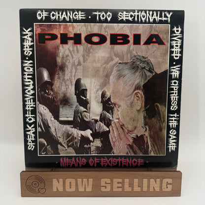 Phobia - Means Of Existence Vinyl LP Original 1st Press