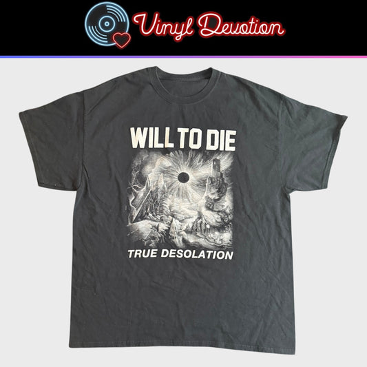 Will To Die Hardcore Band True Desolation T-Shirt Size XL