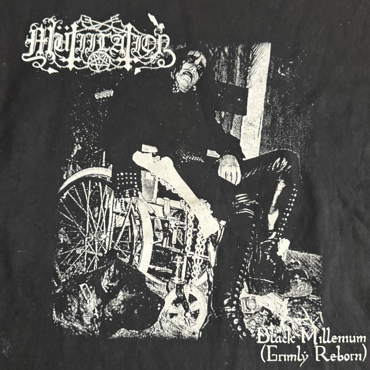 Mütiilation Black Metal Band Black Millenium (Grimly Reborn) T-Shirt Size S Mutiilation