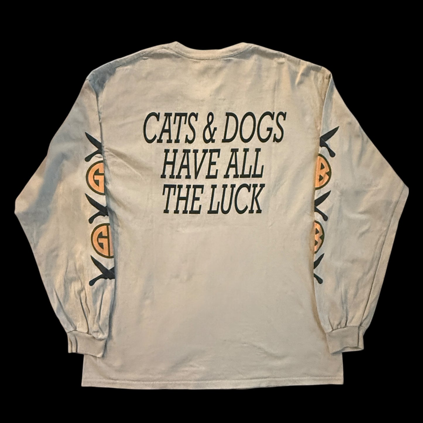 Gorilla Biscuits Band Cats & Dogs Tan Long Sleeve T-Shirt Size XL NYHC