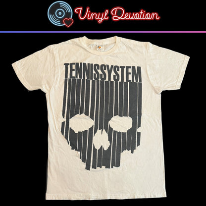 Tennis System Band Skull White T-Shirt Size L Shoegaze Psych Rock
