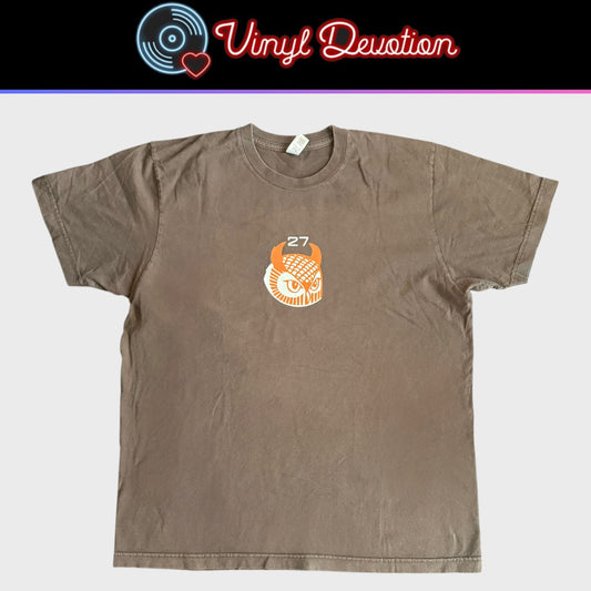27 Band Let The Light In - Owl Brown Vintage T-Shirt Size L Cave In Zozobra Anodyne