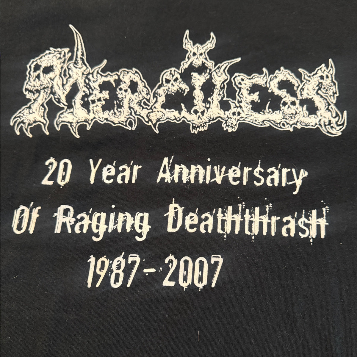 Merciless Death Metal Band 20 Year Anniversary 2006 Vintage T-Shirt Size M