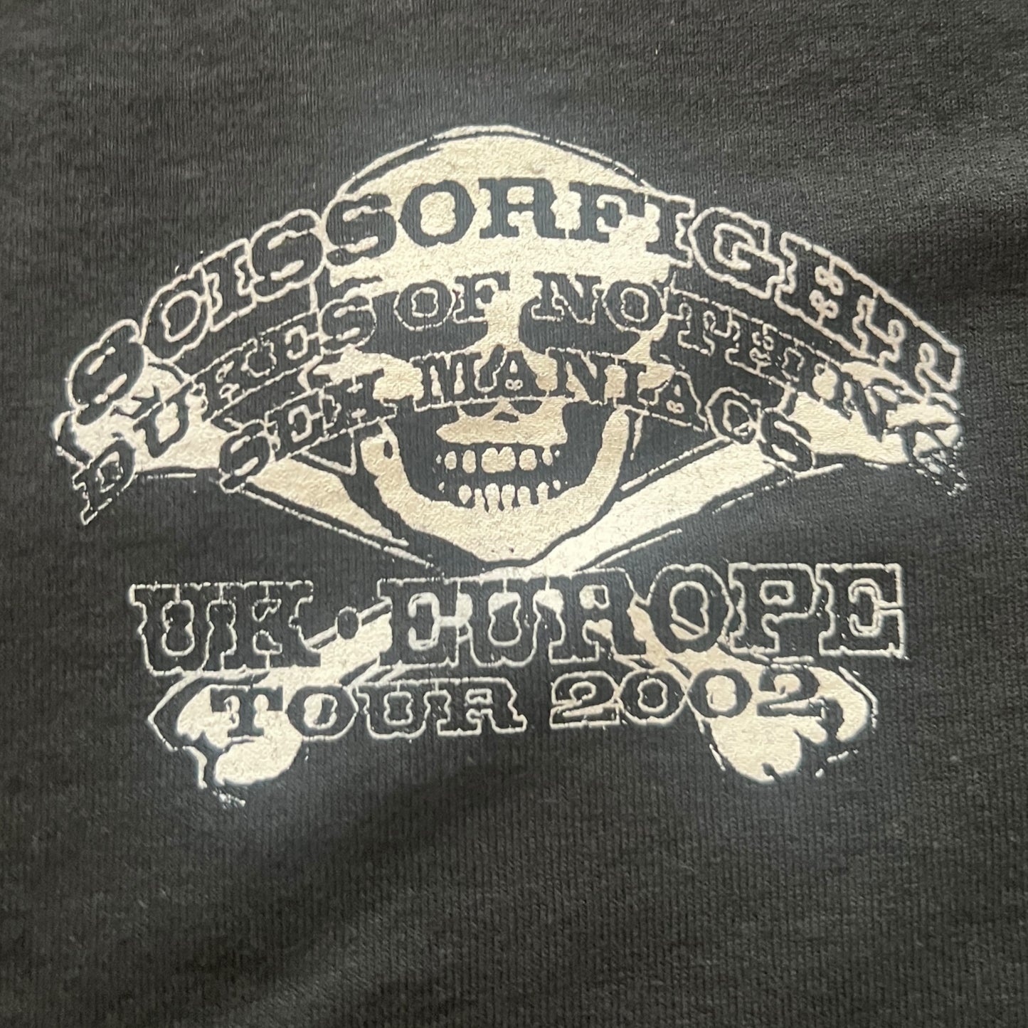 Scissorfight Band UK / Europe 2002 Tour T-Shirt Size Large