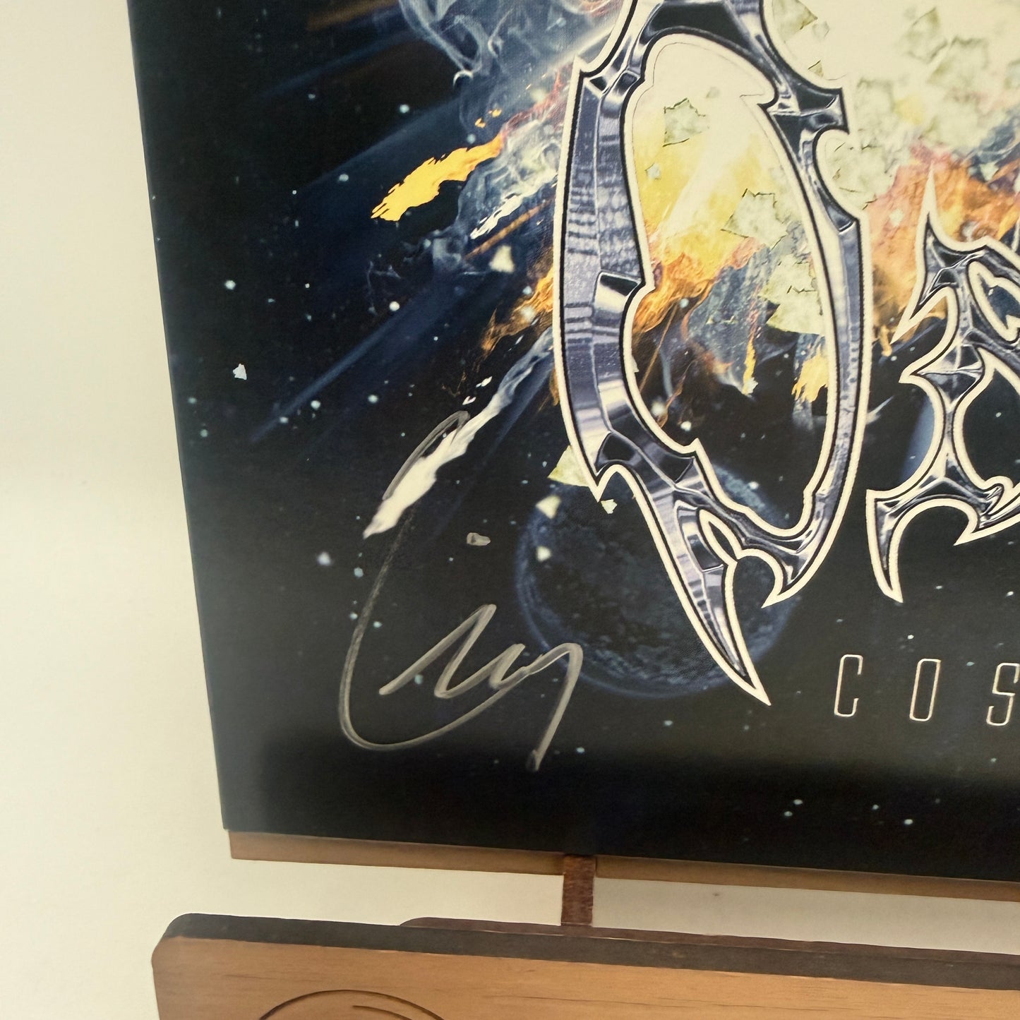 Obscura - Cosmogenesis Vinyl LP Silver Blue Merge Splatter SIGNED