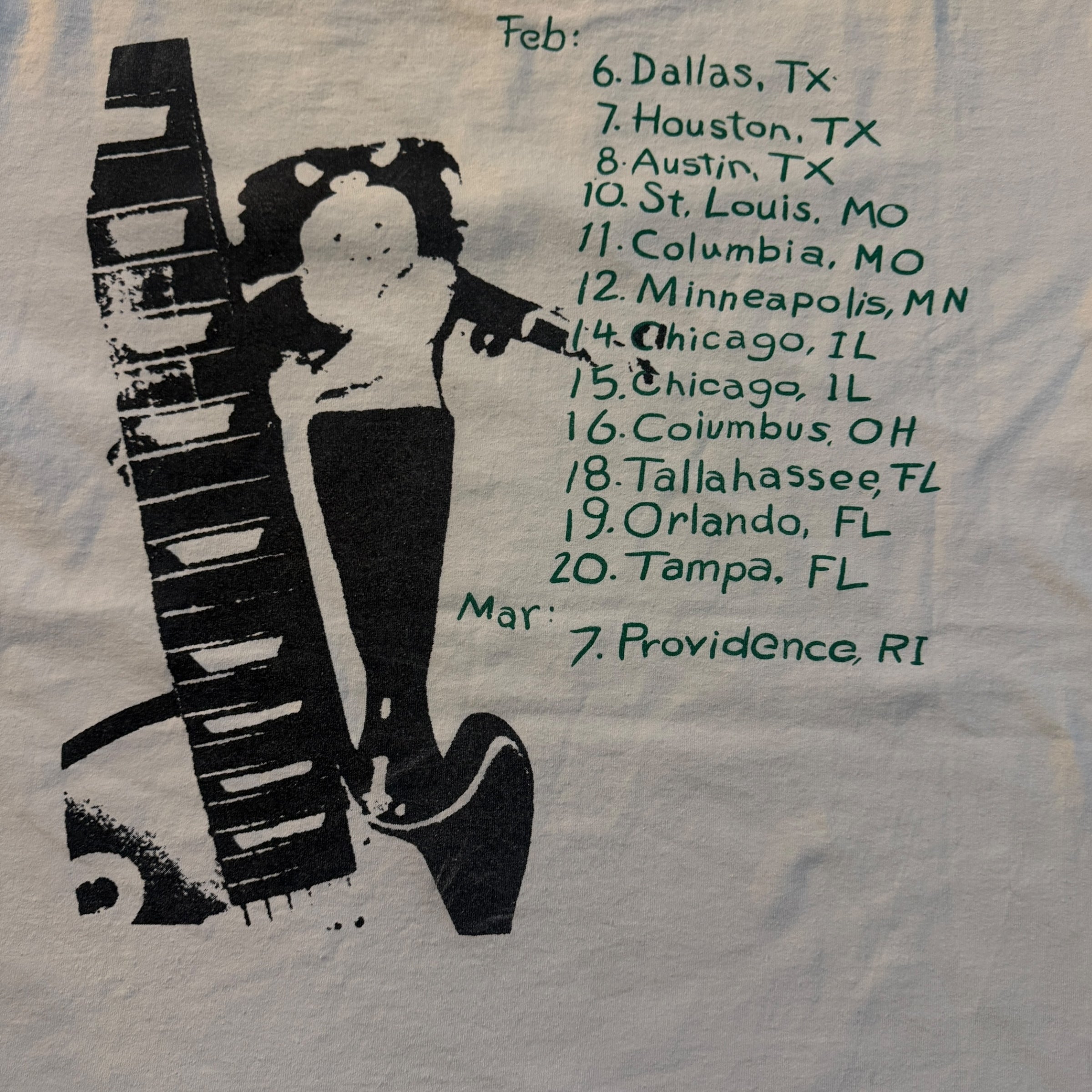 Dinosaur Jr Band Vintage Green Mind 1992 Tour White T-Shirt Size