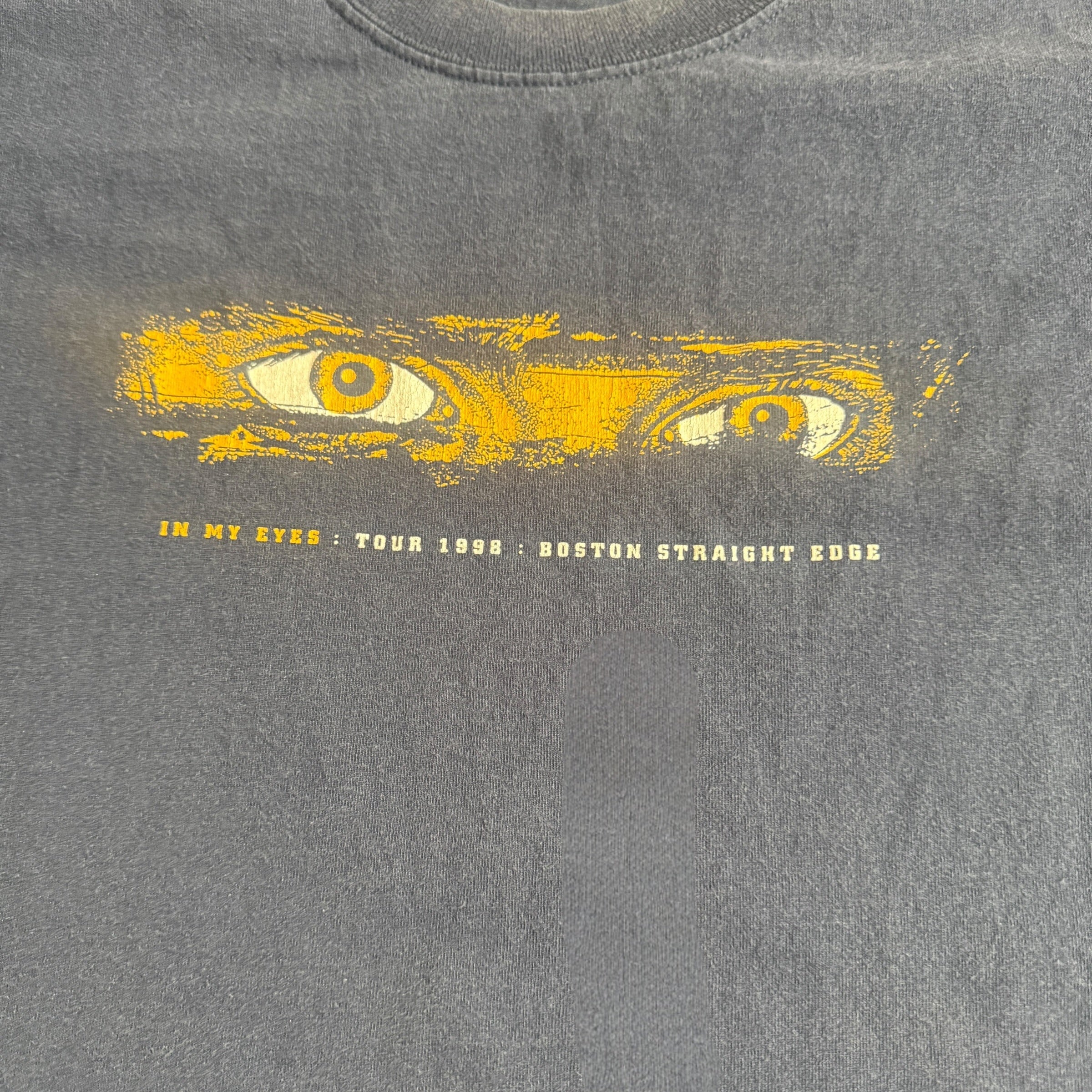 In My Eyes Band 1998 Tour DarkBlue Vintage T-Shirt Size XL Boston