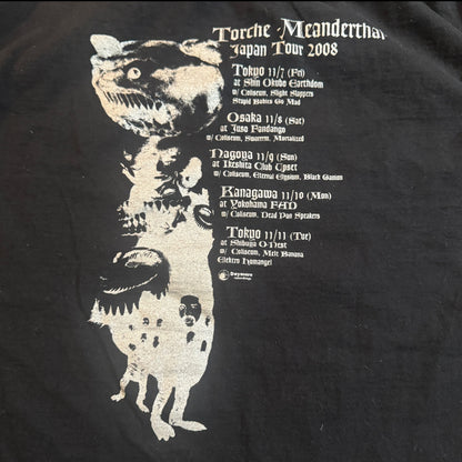 Torche Band Meanderthal 2008 Japan Tour T-Shirt Size L Floor Cavity Kylesa Wrong Psychic Mirrors