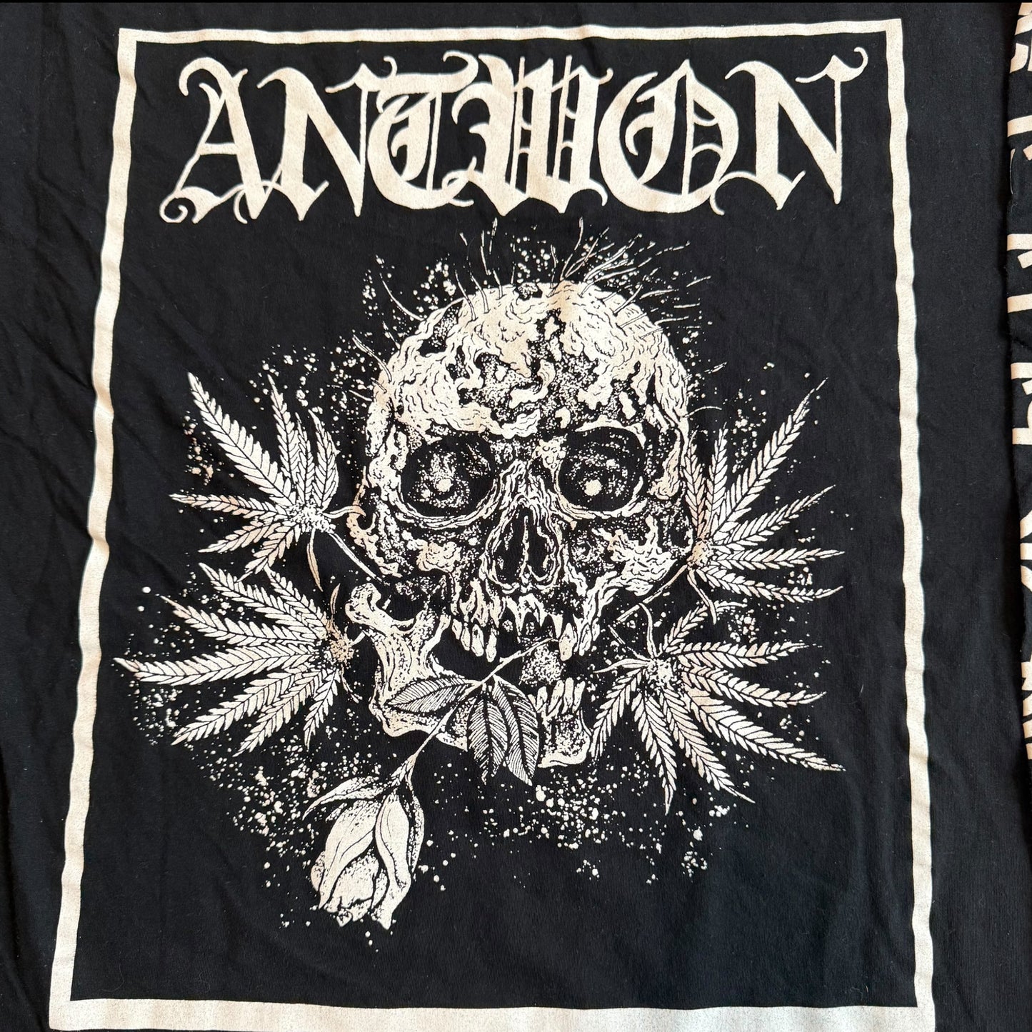 Antwon Skull Flower Long Sleeve T-Shirt Size L Hip Hop Rap Lil Ugly Mane