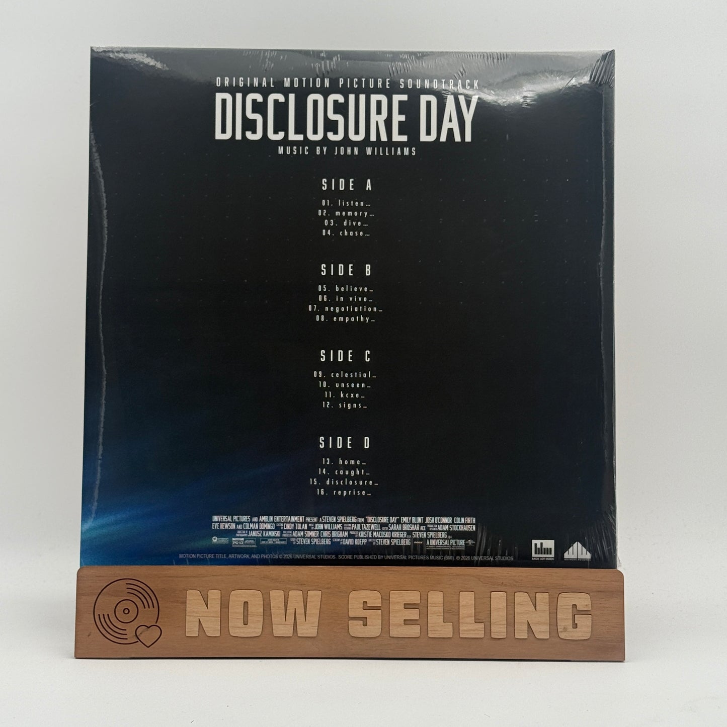 Disclosure Day Soundtrack Vinyl LP Blue Iris SEALED John Williams