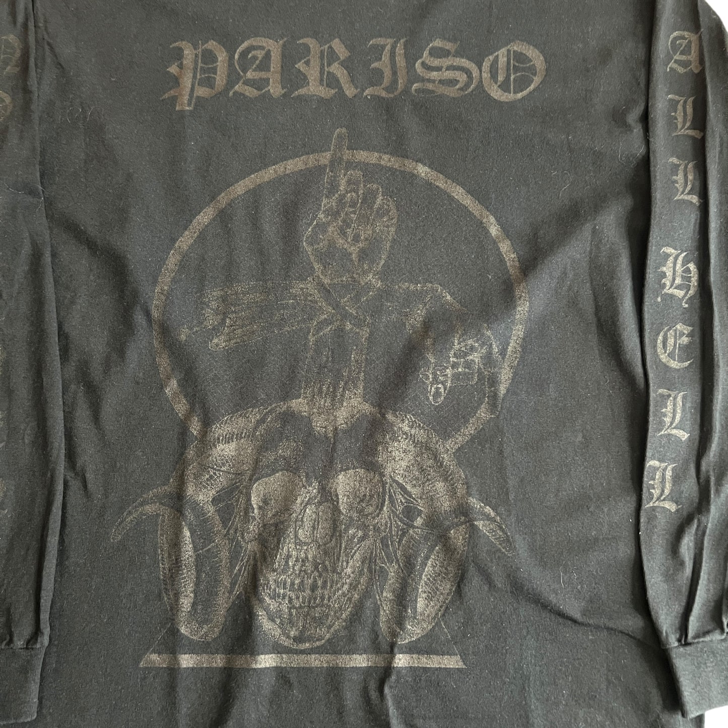 Pariso Band Black On Black Long Sleeve T-Shirt Size L