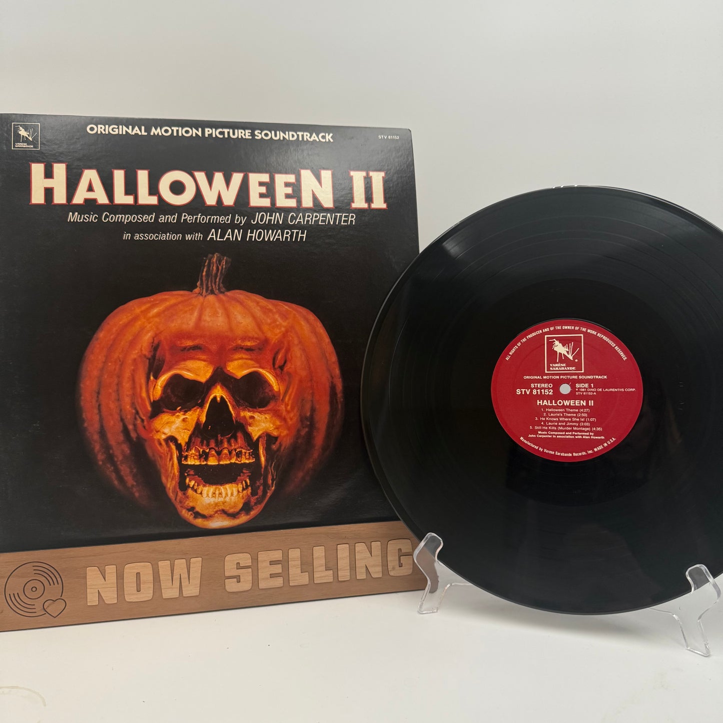 Halloween II Soundtrack Vinyl LP Original 1st Press  John Carpenter Alan Howarth