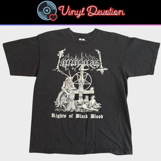 Necroholocaust Band Rites Of Black Blood T-Shirt Size L Satanik Goat Ritual
