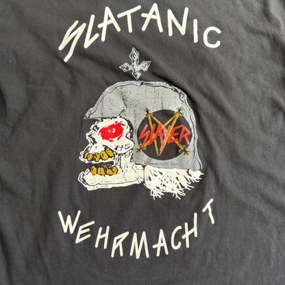 Slayer Band Slaytanic Wehrmacht '85 Tour T-Shirt Size L Johnny Star