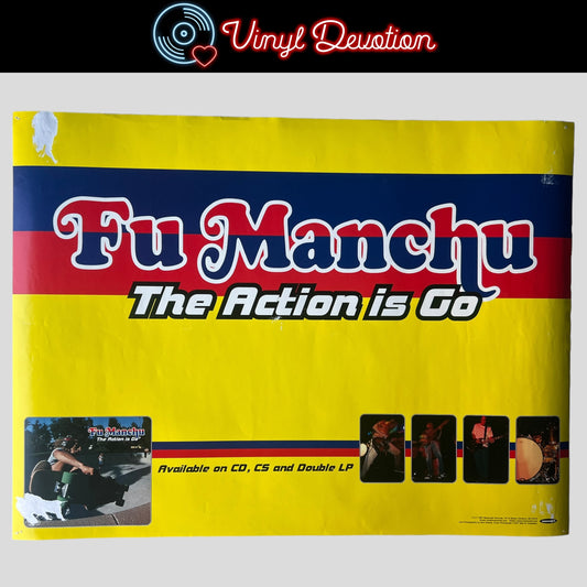 Fu Manchu Band The Action Is Go Vintage 1997 Poster Double Sided 18" x 24"