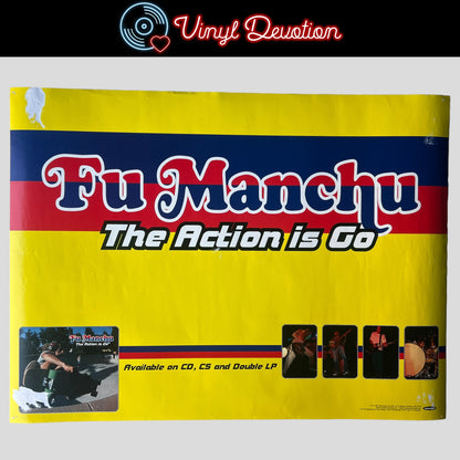 Fu Manchu Band The Action Is Go Vintage 1997 Poster Double Sided 18" x 24"