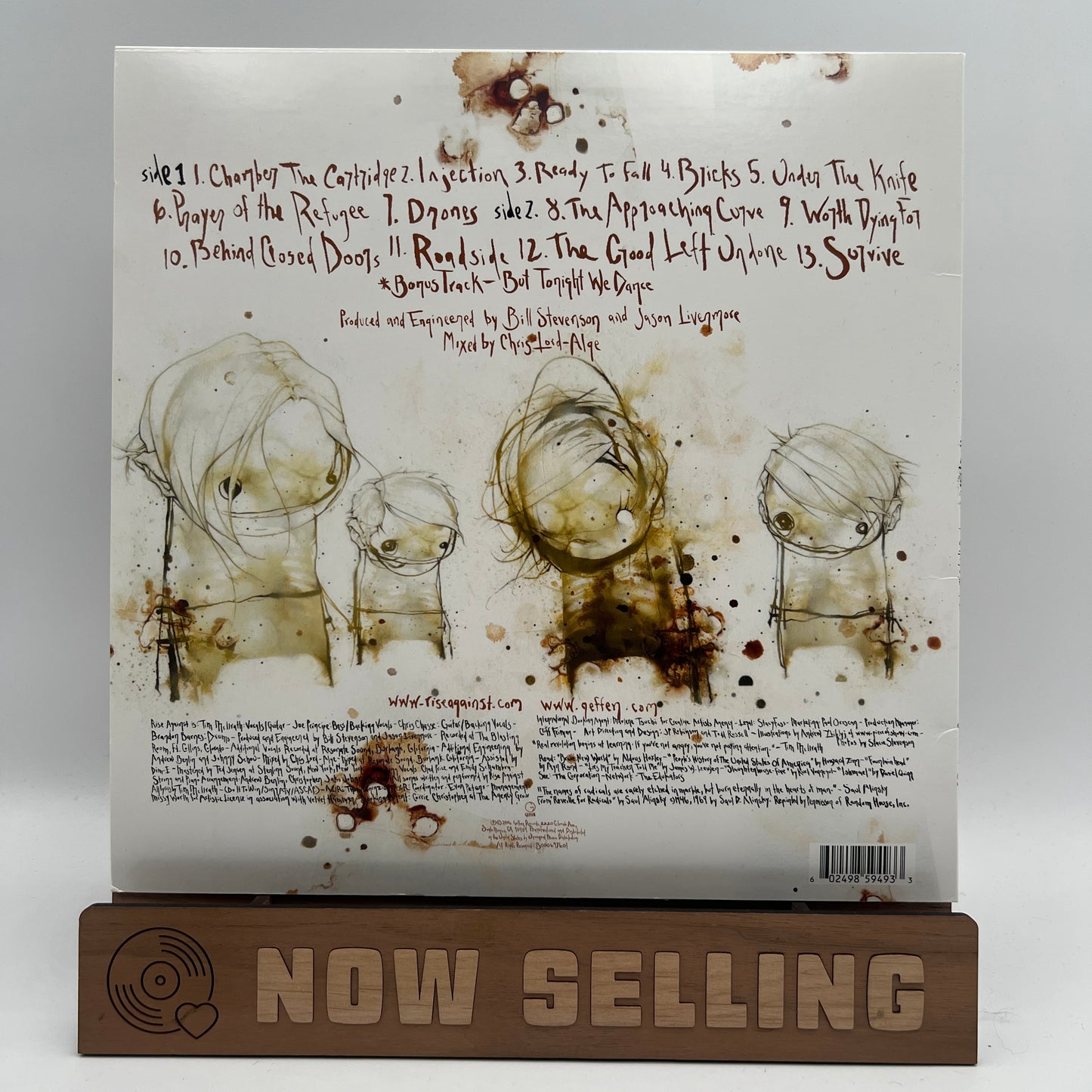 Rise Against - The Sufferer & The Witness Vinyl LP Reissue White Black Swirl Hot Topic
