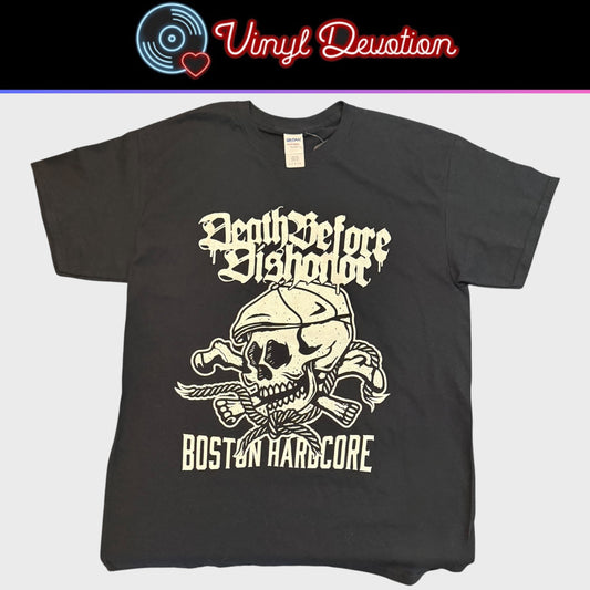 Death Before Dishonor Band Boston Hardcore Skull T-Shirt Size L