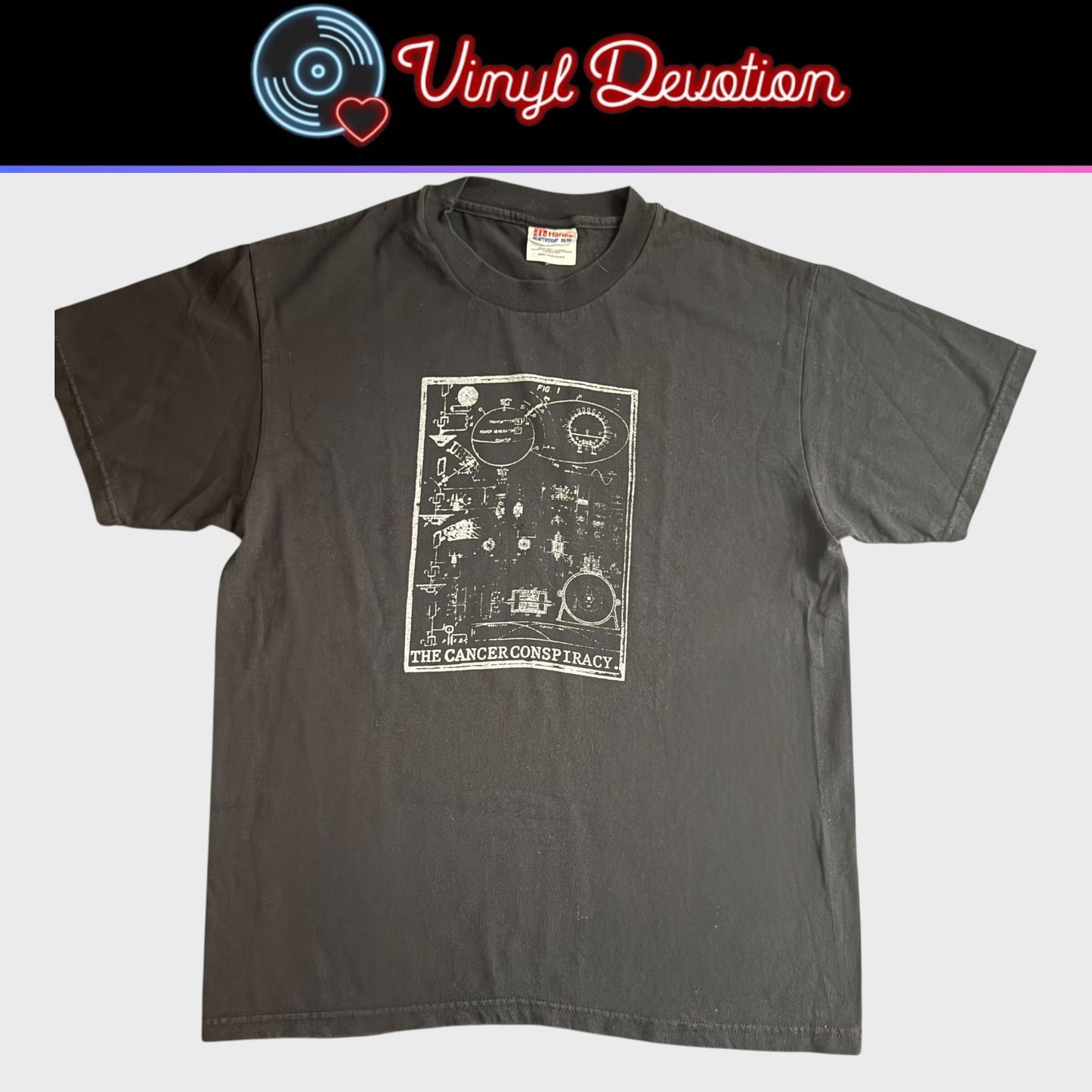 The Cancer Conspiracy Band Vintage T-Shirt Size M Drowningman Deleted Arrows
