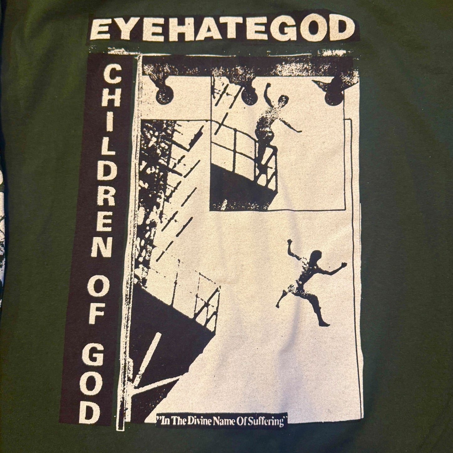 EyeHateGod Band Children Of God Military Green Long Sleeve T-Shirt