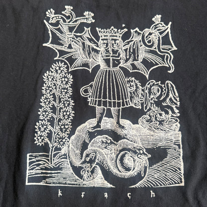 Nihill Band Krach T-Shirt Size L Slim Fit Verdonkermaan Grond