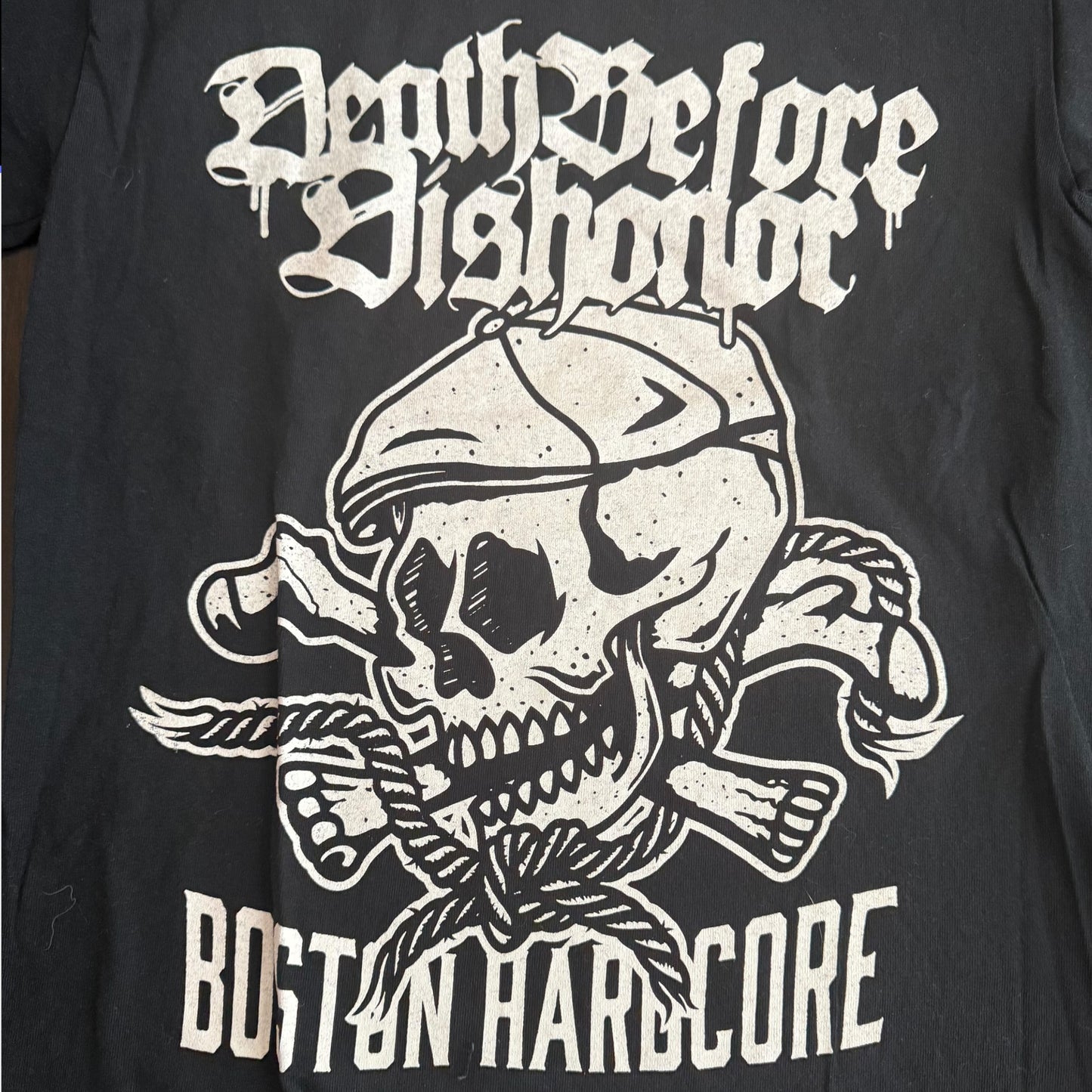 Death Before Dishonor Band Boston Hardcore Skull T-Shirt Size S